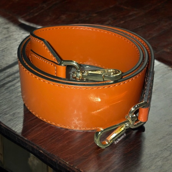 Mario Valentino Leather Replacement Strap in Carob (Cognac) - Picture 2 of 3